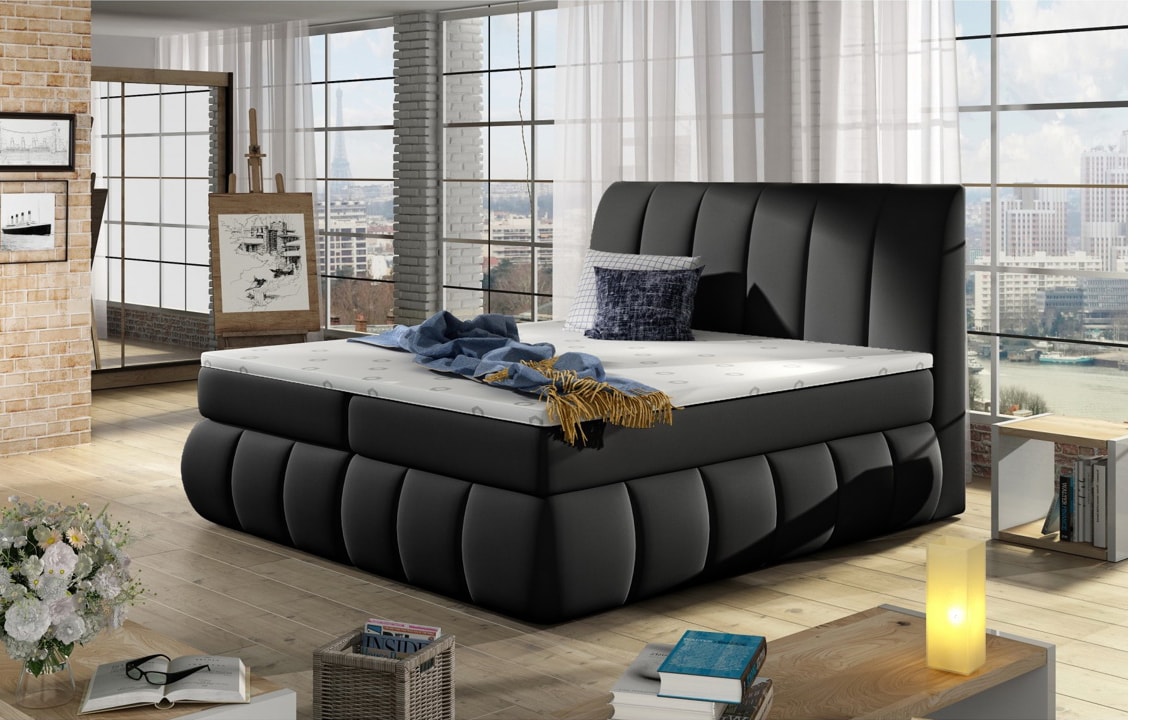 180-200 Кровать Atlanta Boxspring Standard лама темно-серый Ch